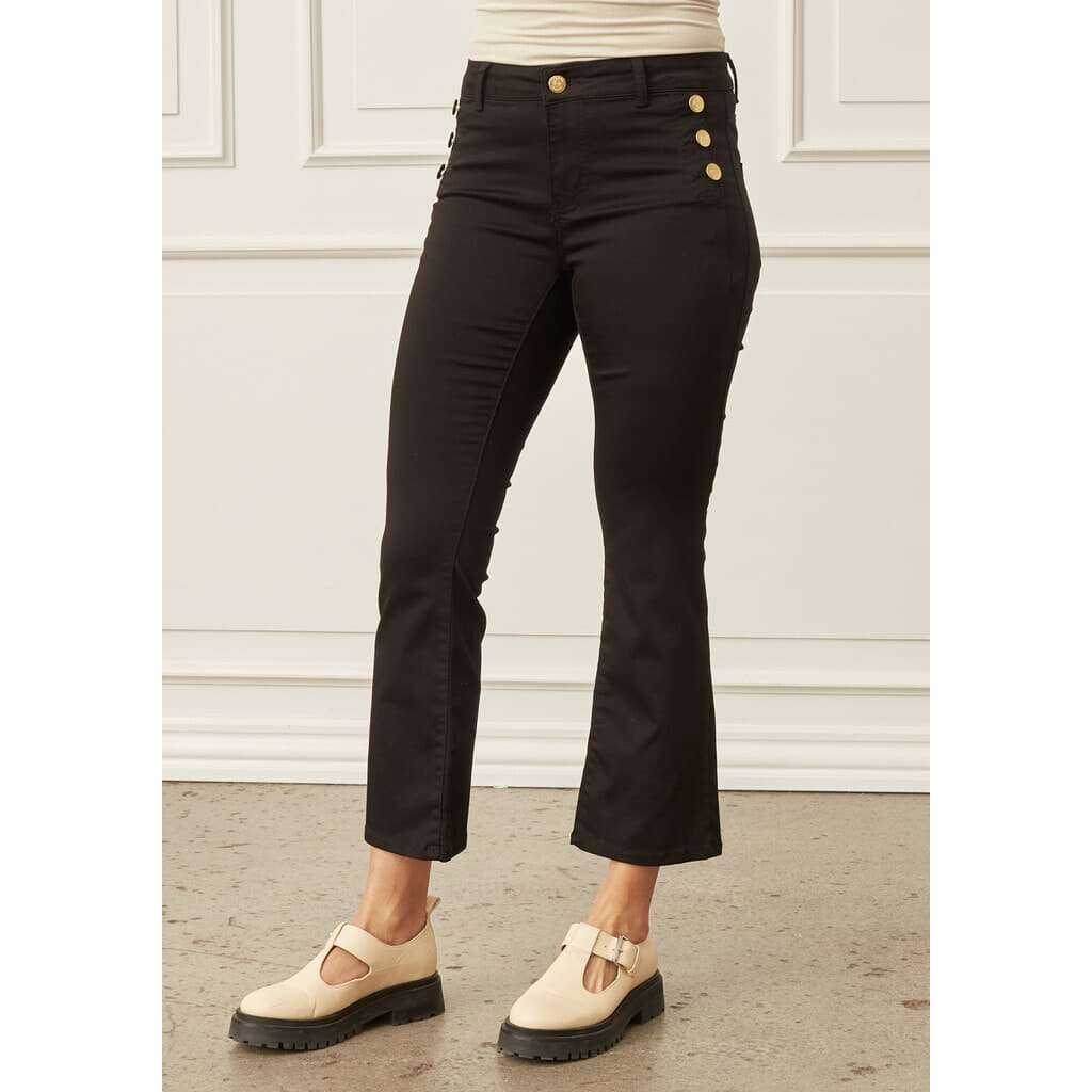 Isay Lido Button Jeans, Black
